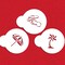 Mini Beach Cookie & Cupcake Stencil Set: Beach Umbrella, Flip-Flops, Palm Tree | C791 by Designer Stencils | Cookie Decorating Tools | Baking Stencils for Royal Icing, Airbrush, Dusting Powder | Reusable Food Grade Stencils | Easy to Use & Clean